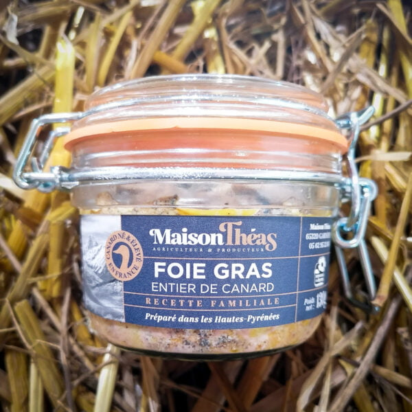 autre version du pot de foie gras entier de canard de la Maison Théas, en 130g cette fois-ci. Préparé dans les Huates-Pyrénées.