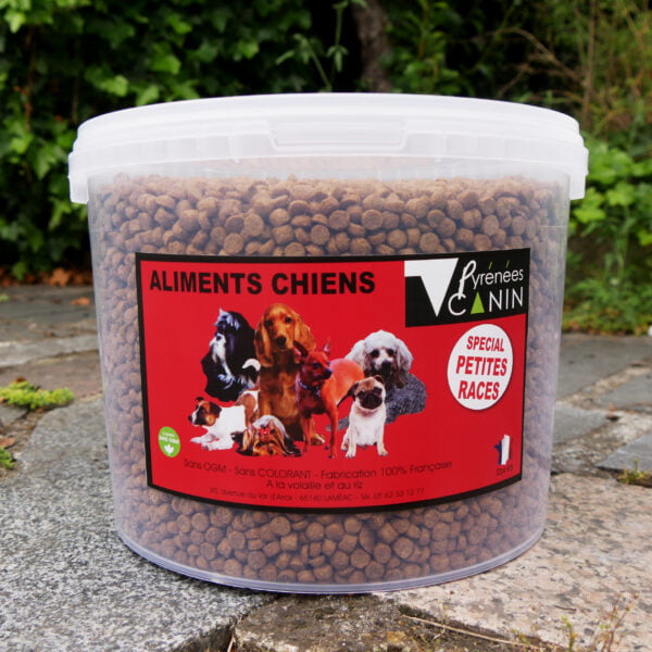 Pot de 5Kg de croquettes pour chien destinées aux petites races
