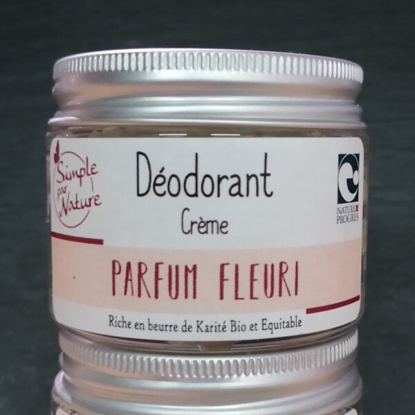 pot de 50g de Déodorant en crème, parfum fleuri produit par simple par nature