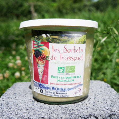 Sorbet à la rhubarbe de 50cl de chez Les Sorbets de Trassouet