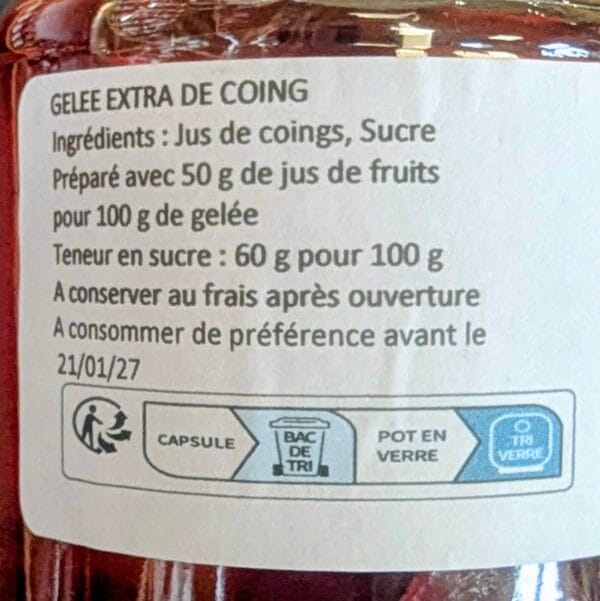 Famille Legrand - compo gelée de coing