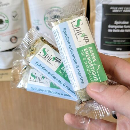 Barre céréale énergie spiruline Menthe Spir'Up à Buros 64