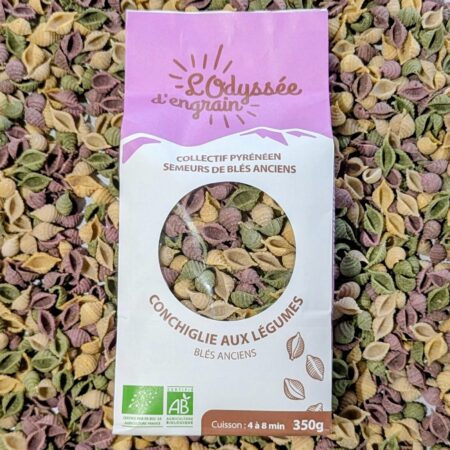 Paquet de pâtes fusilli au Poulard blé ancien au légumes de