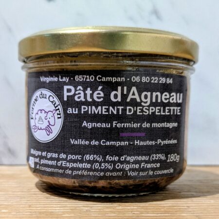 Conserve de pâté d'Agneau au piment d'Espelette